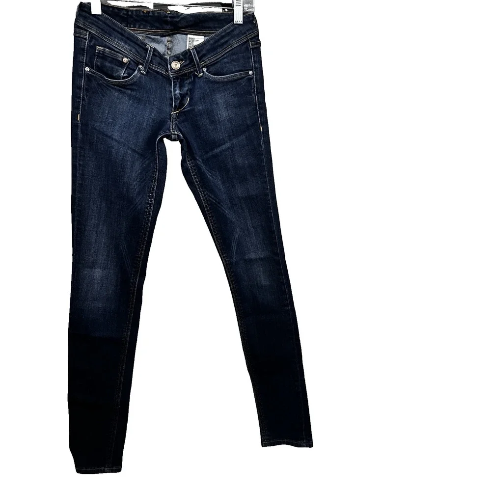 KUT Stretch Skinny Jeans Dark Wash Sz 0P 28x29 Low - Picture 2 of 5